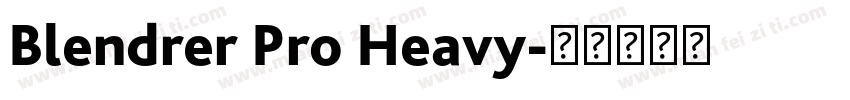 Blendrer Pro Heavy字体转换